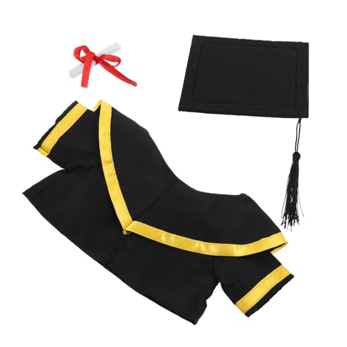 MAGICLULU Abschlussbär-outfit Künstlicher Tierkostüm Pelzkleidung Zubehör Dekorative Armbänder Dekoration Graduiertenarmbänder Kopfbedeckung Teufelskleidung Papier Black von MAGICLULU