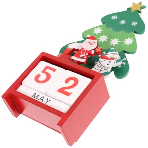 MAGICLULU Adventskalender Tischkalender Countdown-Blockkalender ewige Kalender personalisierter kalender kalender Kalender aus Holz Weihnachtskalender aus Holz hölzern von MAGICLULU