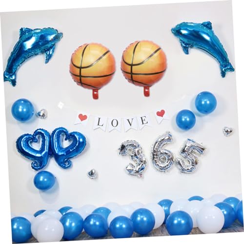 MAGICLULU Basketball Mylar Ballons Aluminiumfolie Ballons Für Geburtstagsfeiern Sportpartys Und Basketball Dekorationen von MAGICLULU