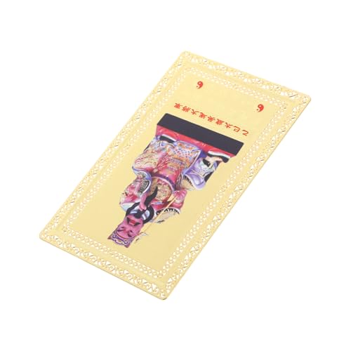 MAGICLULU Bronzekarte „Jahr Der Schlange“. Exquisites Zartes Chinesische Amulettkarte Allgemeine Glückskarten Traditionelles Kleine Amulettkarte Karte Zum Schutz PVC von MAGICLULU