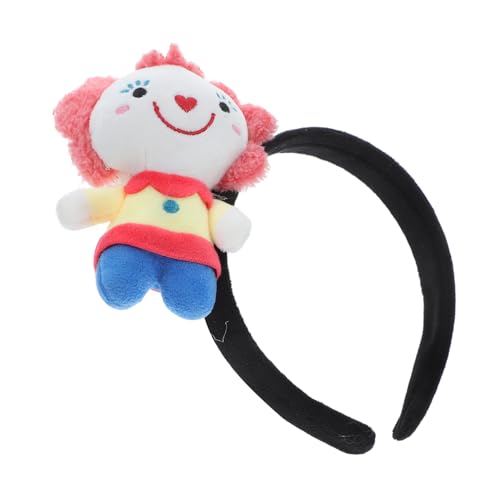 MAGICLULU Clown-stirnband Regenbogen-stirnband Clown-kostüm Clown Perücke Clownhüte Mützen Clown-zubehör Plüsch-kopfbedeckung Kreatives Clown-haarband Süßes Clownkostüm Stoff von MAGICLULU