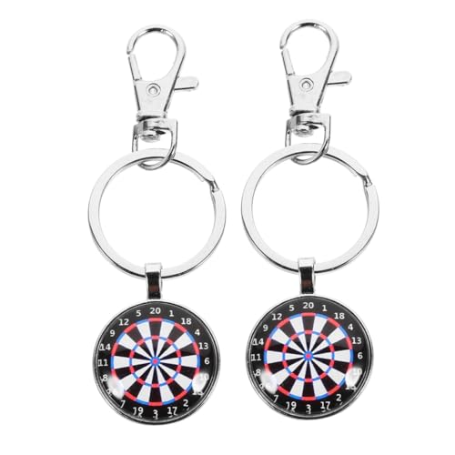 MAGICLULU Dartboard Schlüsselanhänger Retro Dartboard Anhänger Für Schlüsselbund Und Für Dartspieler Charmantes Dartboard Pendant von MAGICLULU