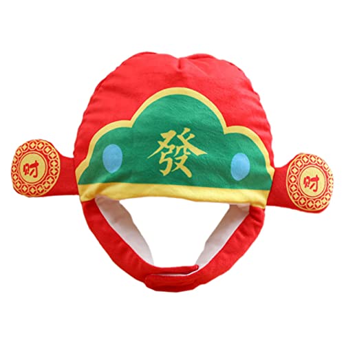 MAGICLULU Des Reichtums Hut Plüsch Cosplay Hut Hüte Anziehhut Hasenhut Chinesischer Partyhut Flauschiger Hut Kopfbedeckung Karnevalshut Verrückter Hut Karnevalspartyhut Osterhut von MAGICLULU