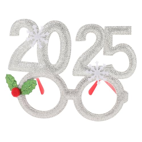 MAGICLULU Digitale Brille Partybrille Partyzubehör Für Den Jahresabend Glitzernde Weihnachtsbrille Sonnenbrille Weihnachtshandwerk Weihnachtsdekoration Neonparty Silver Kunststoffe Und Harze von MAGICLULU