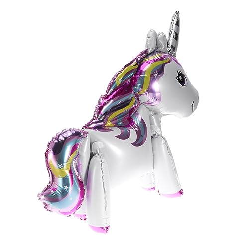 MAGICLULU Einhorn Aluminiumfolie Ballons Bunte Partydekoration Für Geburtstagsfeiern Babypartys Und Hochzeiten Mylar Folienballons Für Unvergessliche Anlässe von MAGICLULU