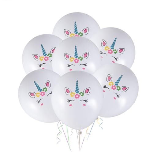 MAGICLULU Einhorn Latexballons Bunten Farben Für Geburtstagspartys Hochzeiten Und Feierlichkeiten Süße Party Ballons Weiß von MAGICLULU