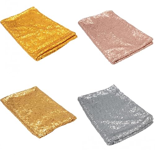 MAGICLULU Funkelnde Pailletten Tischdecke Gold Für Hochzeiten Und Feierlichkeiten Elegante Tischdekoration Für Partys Und Besondere Anlässe von MAGICLULU