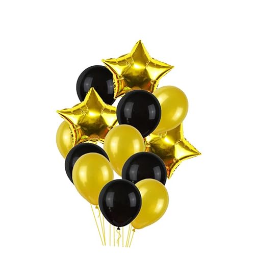 MAGICLULU Geburtstag Luftballons Set Klassische Schwarze Und Goldene Dekoration Für Geburtstagsfeiern Inklusive Zahlenballon Party Supplies Für Unvergessliche von MAGICLULU