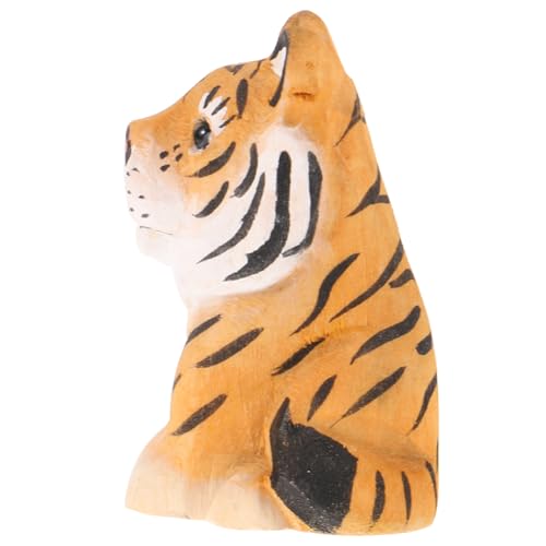 MAGICLULU Holz-Tiger-Ornament kindheitserinnerungen Tiere tragbare Lampe Sensor Babylampe Kinderzimmer Gans holzhandwerk Holzfiguren Tigerskulptur aus Holz Tiger Dekorationen von MAGICLULU