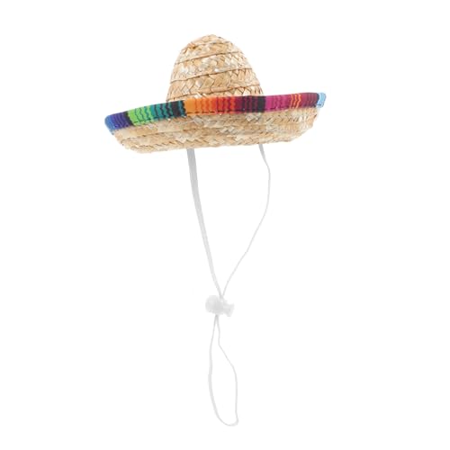 MAGICLULU Hut Fiesta-Sombrero Mini mexikanische Hüte Stirnbandhüte Partyhüte strohhüte karnevalshüte mexikanische hüte für party Mini-Halloween-Hüte kleine gewebte Hüte Polyester von MAGICLULU