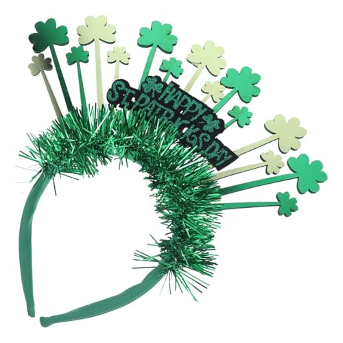 MAGICLULU Irish Day Stirnbänder Kostüm shamrock theholiday Verkleidung St Patrick Dekoration Festlicher Kopfschmuck Patrick Festival Haarschmuck Kleeblatt-Haarband Grüßen Green von MAGICLULU