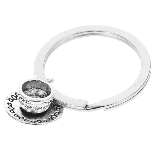 MAGICLULU Kaffeetasse Schlüsselanhänger Auto Schlüsselanhänger Kaffee Charme Schlüsseletui Schlüsselanhänger-armband Flaschenöffner Schlüsselanhänger Schlüsselband Silver Zinklegierung von MAGICLULU