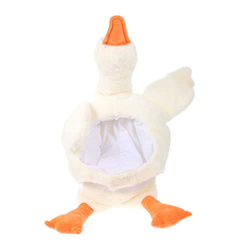 MAGICLULU Kopfbedeckung lustiger Halloween-Hut trendige Baseballmützen Gans Hut lustiger Hut vostume tiermütze tierkostüme Hut im weißen Gänsedesign Kostüm weiße Gans Requisite PP Baumwolle von MAGICLULU