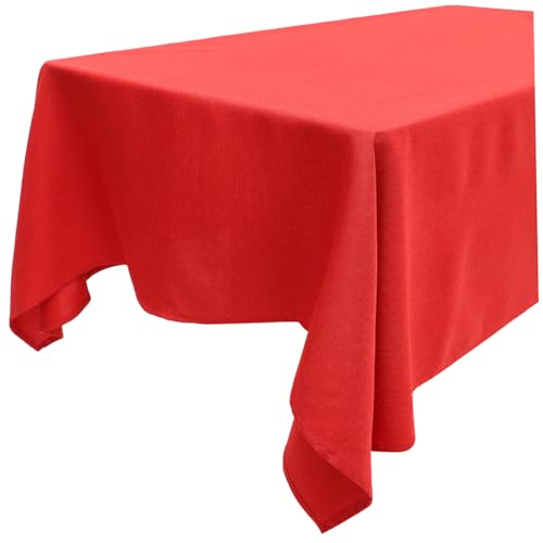 MAGICLULU Künstliche Tischdecke Aus Baumwollleinen Picknick-tischdecke Saubere Tischdecke Abwischen Tische Rechteckige Tischdecke Tischvorhänge Für Hochzeiten Tischdecke Fallen Rot Polyester von MAGICLULU