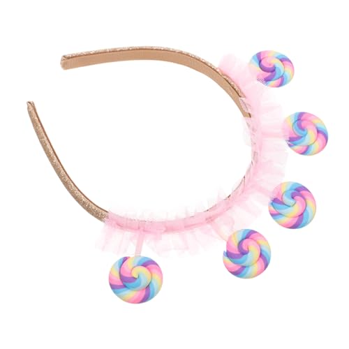 MAGICLULU Lutscher-stirnband Candy Haarspange Kinder-süßigkeits-stirnband Lustige Bonbon-haarbänder Kreativer Haarreifen Lollipop-haarreifen Für Kinder Lutscherkrone Bands Plastik Colorful von MAGICLULU