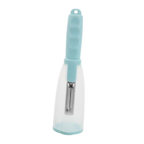 MAGICLULU Obstschälmesser Desktop-Obstteller Polierscheibenschleifer Randbereich Obstschäler Gemüseschäler Obstentfernungsmesser aus Edelstahl Multifunktionsschäler Rostfreier Stahl Sky-Blue von MAGICLULU