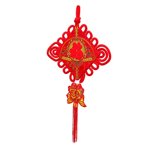 MAGICLULU Ornament orientalisch Chinese New Year новогодние украшения House Decoration Dekoration Knotenquastenbehänge chinesische Knoten quastenbehänge Neujahrsgeschenke bronzieren rot von MAGICLULU