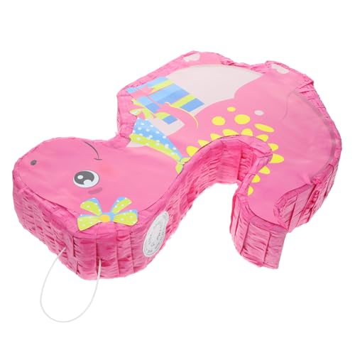 MAGICLULU Piñata Halter Bündeln Halskette, Perlenkette Kommode Karikatur Pinata-weihnachtsdekoration Dinosaurier Einzigartige Requisiten Anhänger Ornament Tiere Funkeln Rosa Papier von MAGICLULU