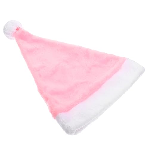 MAGICLULU Plüsch-Weihnachtsmütze große Weihnachtsmütze Hüte Hut für Weihnachten weihnachtsdeko weihnachtsgeschenke santa hats Plüsch Weihnachtsmütze warme Weihnachtsmütze kurzer Plüsch Rosa von MAGICLULU