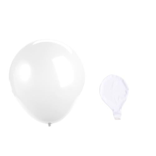 MAGICLULU Runde Latexballons Paket Große Weiße Ballons Für Hochzeit Geburtstag Und Shower Dekoration Hochzeitsballons Und Festtagsdeko von MAGICLULU