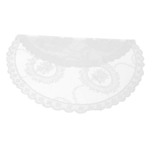 MAGICLULU Runde Tischdecke Aus Spitze Durchsichtiger Tischschutz Bestickte Spitzentischdecke Hochzeit Tischdecke Tischschutz Für Hochzeit Tischschutz Aus Spitze Tischtuch Polyester Weiß von MAGICLULU