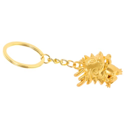 MAGICLULU Schlüsselanhänger die chinesen autodeko car key chain anahtarlık schlüsselkette Drachen Haken Karabiner Korn Halter Schlüsseldekorationen dekorativer Taschenanhänger Metall Golden von MAGICLULU