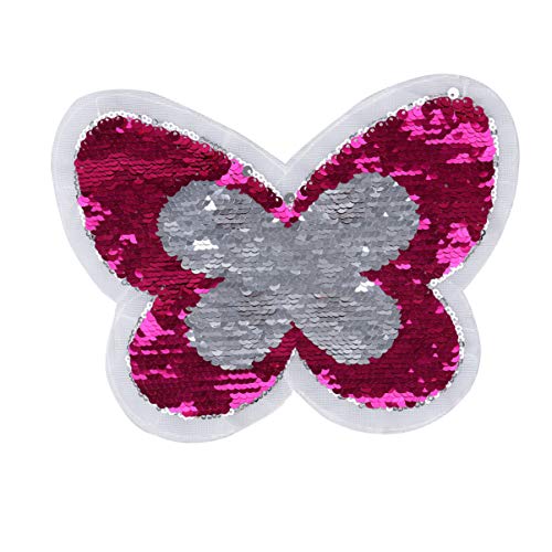 MAGICLULU Schmetterling Aufbügler Loch Aufkleber Aufbügeln Gestickte Aufnäher Flicken Aufnähen Rucksack-aufnäher Sticktuchpaste Glitzerapplikationen Aufnäher Für Kleidung Shirt Pailletten von MAGICLULU