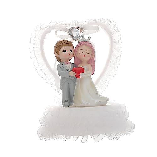 MAGICLULU Schmuck für Braut und Bräutigam Paare Hochzeit für die Braut büro dekoration office decoration Desktop-Paar-Statuen- Hochzeitsaufsätze für Kuchen Braut und Bräutigam Plastik von MAGICLULU