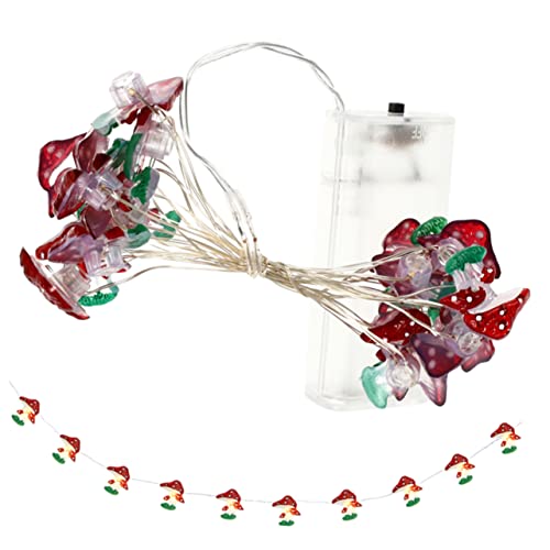 MAGICLULU Schnur Pilzlampe Solar- Feenlicht im Freien klare Lichter Stern umhängelampe chandelier bodendeko fensterdekoration weihnachts oblaten Szene-Layout-Lampe Partylichter Plastik von MAGICLULU