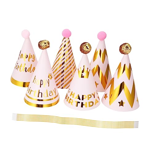 MAGICLULU Set Mit Pailletten Folienprägung Geburtstagshut Partyhüte Für Kinder Pailletten Geburtstagshut Kegelförmiger Hut Partyhut Für Kinder DIY Hut Hauben Für Kinder Goldenes von MAGICLULU