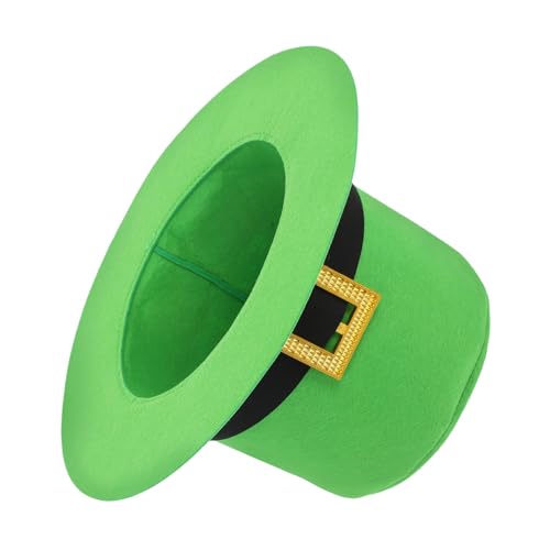 MAGICLULU St. Patrick's Day Hut Kopfschmuck Hut Kappe Arbeitsmütze Mütze Modehut grüner Hut Irischer Partyhut Irische Themenaccessoires st patricks day hut Saint Patricks Hut Filzstoff Green von MAGICLULU