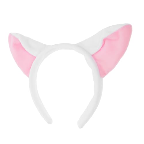 MAGICLULU Stirnband Ohren Für Jungen Fuchs Haarband Wolf Tierische Ohren Halloween-ohren Fuchsohren Haarband Hörner Katzenohren Kostüm Hundeohren Cosplay Rattenohren Stirnbänder Weiß Spinnen von MAGICLULU