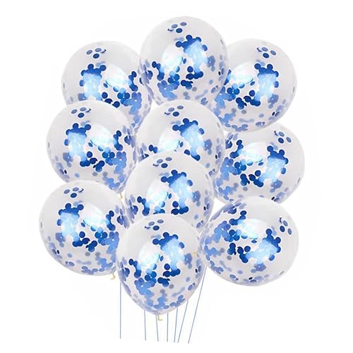 MAGICLULU Teiliges Ballonset Blau Geburtstags Und Hochzeitsdeko Geburtstagsballons Einfarbige Ballons Glitzerballons von MAGICLULU