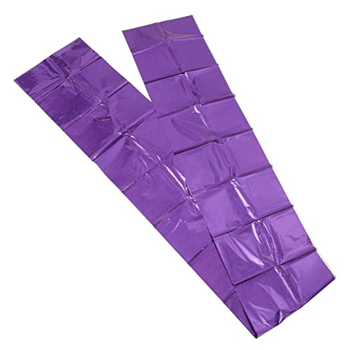 MAGICLULU Tischdecke Aus -aluminiumfolie Tischdecke Folie Schillernde Tischdecke Partyzubehör Tischdecke Lila Folie Schreibtischabdeckung Baby Dekorationen Violett Plastik Hochzeit von MAGICLULU