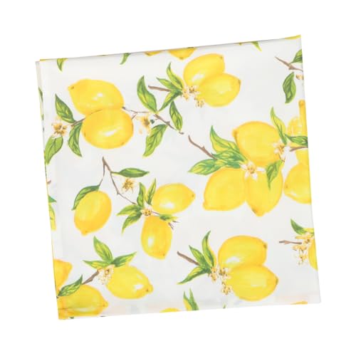 MAGICLULU Tischdecke mit Zitronen Druck obrus NA stół do salonu frühlingstischdecke Zitronendekor Hitzebeständige Matten für den Esstisch wasserdichte Tischdecke Tischtuch Polyester Yellow von MAGICLULU