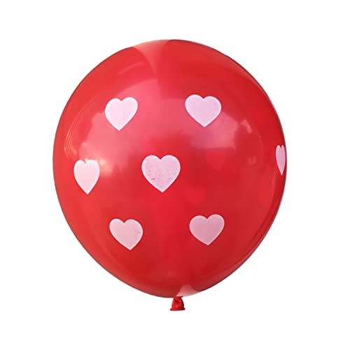 MAGICLULU Valentinstag Dekoration I Love You Ballons Kit Mit Herzform Ballons Teiliges Aus Roten Und Weißen Herz Latexballons Folienballons Und Bedruckten Herzballons von MAGICLULU