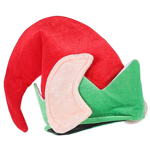 MAGICLULU Weihnachtselfenmütze Animieren Neuheit Weihnachtsmütze Weihnachten Weihnachtsdeko Requisiten Für Weihnachtskostüme Kappen Requisiten Weihnachtsmützen Plüschstoff Colorful von MAGICLULU