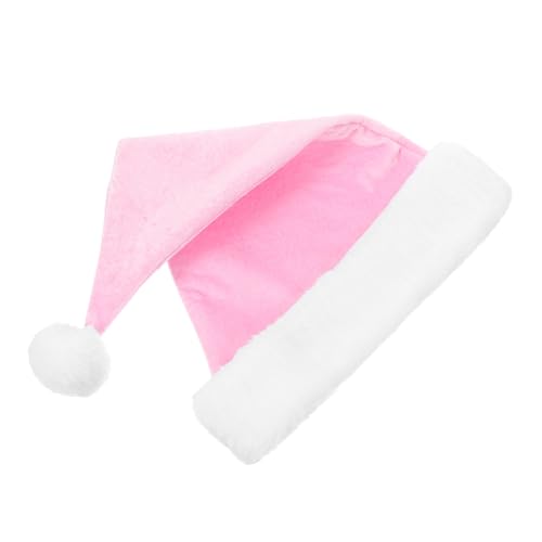 MAGICLULU Weihnachtsmütze Partyhut Weihnachten Weihnachtsdeko Hut Weihnachtsbaumdekoration weihnachtsdekoration weihnachtskappe Weihnachtsfeier Mütze Santa Kopfschmuck Goldener Samt Rosa von MAGICLULU