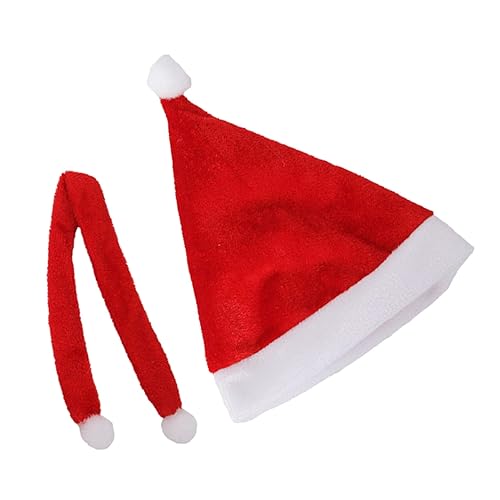 MAGICLULU Weihnachtsmütze Und Schal Set Für Tischdekoration Kreatives Lampenadornement Für Festliche Anlässe Hut Und Schal Für Weihnachtsfeiern Und Partys von MAGICLULU