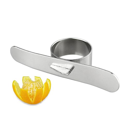 Orangenschälerring Fruit peeler tool Fruit slicer tool Bierkühlerschlangen werkzeug Orangenöffnerschäler Orangenschneider Silver MAGICLULU von MAGICLULU