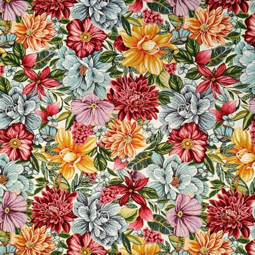 MAGIE DI CASA Tischdecken Linie MEXICO aus Gobeline, Jacquard-Verarbeitung, hergestellt in Italien (Blume, 90 x 90 cm) von MAGIE DI CASA