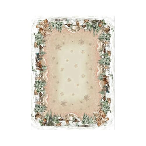 Weihnachtstischdecken aus Gobeline, Jacquard – Weihnachten – ideal als Geschenk und Tischdekoration mit Weihnachtsmotiven – Made in Italy (140 x 180 cm DEER) von MAGIE DI CASA