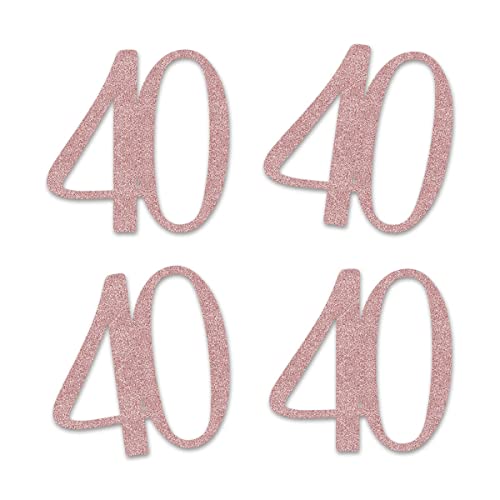 Roségold 40 ausgeschnittene Zahlen, 40. Glitzer Geburtstag Party Jubiläum Dekorationen DIY Essentials Roségold 40 ausgeschnittene Zahlen, 40. Glitzer Geburtstag Party Jubiläum Dekorationen DIY Essentials von MAGJUCHE