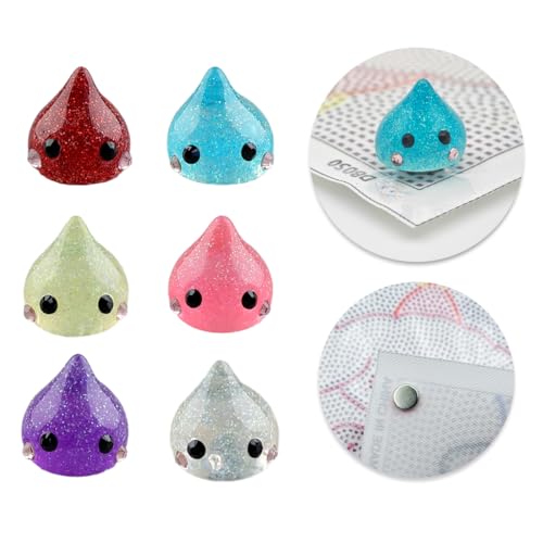 6 PCS Funny Diamond Painting Magnet Cover Holder Droplet Shape Cross Stitch Magnetic Cover Holder Diamond Painting Cover Locator Magnet Cover Minders for DIY Diamond Painting Adults Art Craft von MAGNEECH