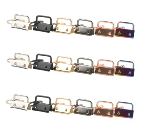 MAHAVIMOKSA Schlüsselanhänger mit Metallring für Bastelarbeiten, 7 Farben, 25 mm, 70 Stück von MAHAVIMOKSA