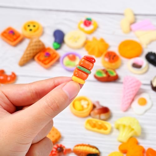 Slime Charms - 50 Pcs Fake Sweets, Slime Charm, Stitch Sweet, Charm for Crafting, Slime Scent, Lollypop Charms, Resin Charms Sweets, Slime Charm Sweet, Rainbow Slime Charm, Cute Charms Set (A) von MAIGO