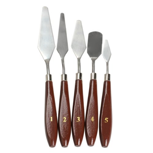 MAKKA Edelstahl Spatel/ Malmesser/ Malspachtel/ Palettmesser 5er-Set für Ölmalerei MAKKA Edelstahl Spatel/ Malmesser/ Malspachtel/ Palettmesser 5er-Set für Ölmalerei von MAKKA