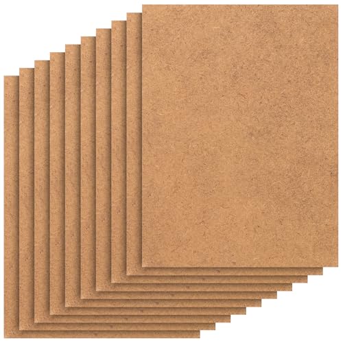 MAKTSAM 10 Stück 42 cm MDF-Platte, dunkelbraune MDF-Platte, Pflanzenfaser-MDF-Platte zum Malen von Aquarell, Handwerk und Möbelrenovierung von MAKTSAM