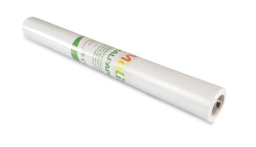 Malinos 301037 Papierrolle 10m, 45cm x 10 Meter, mit Mustern zum Ausmalen, Weiß von MALINOS