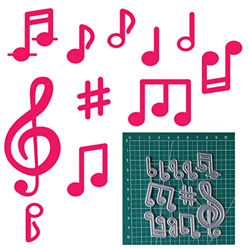 Musiknoten Stanzformen Metall Musik Noten Stanzschablonen für DIY Prägung Kartenherstellung dekorative Papierformen Scrapbooking von MALISTLN